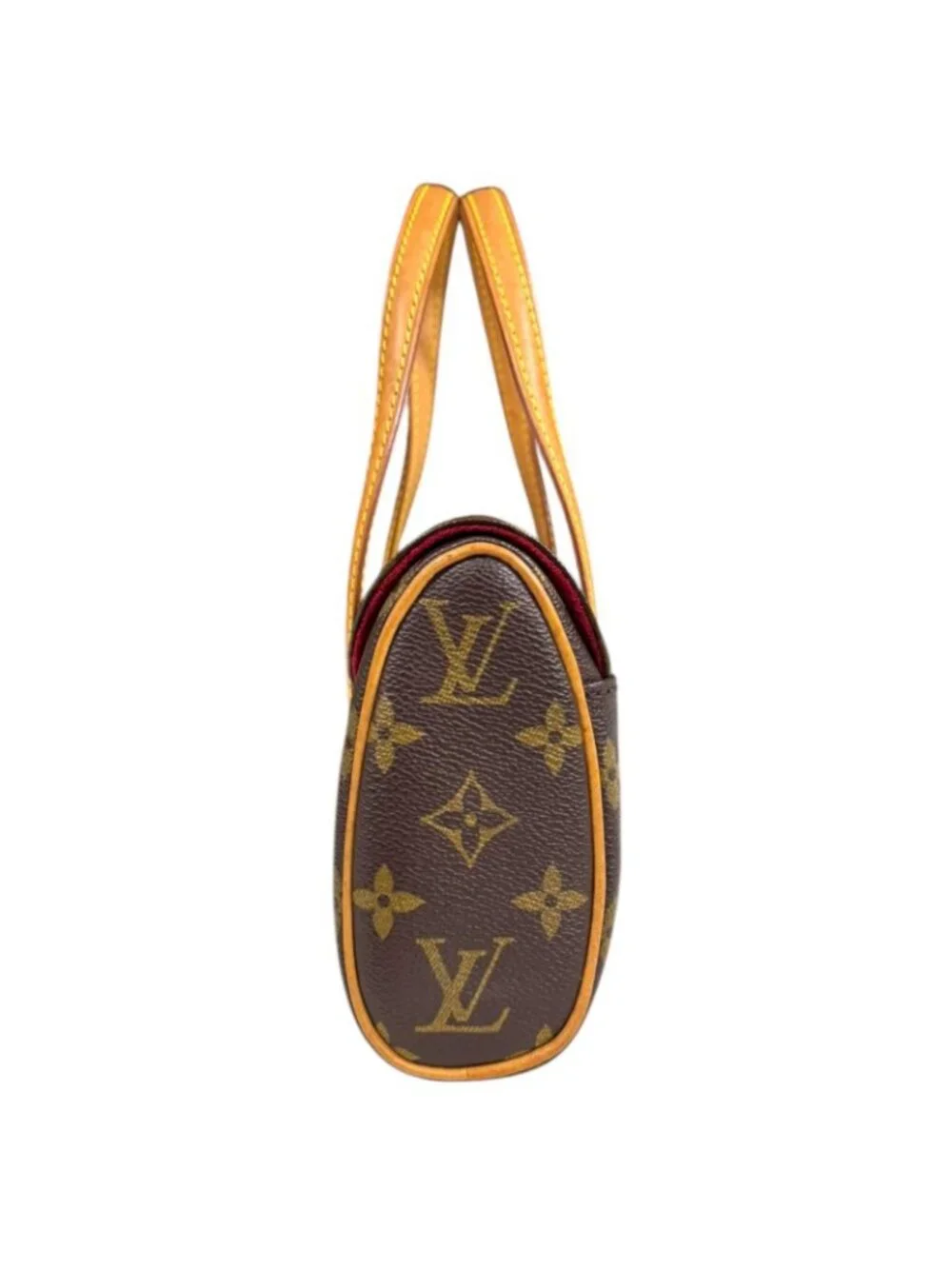 Louis Vuitton Sonatine Monogram Handbag Canvas Brown Vintage